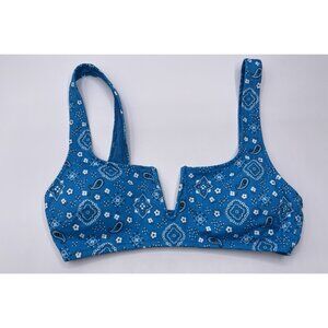Hop Lun Bikini Top Size Small S Blue White Swim Handkerchief‎